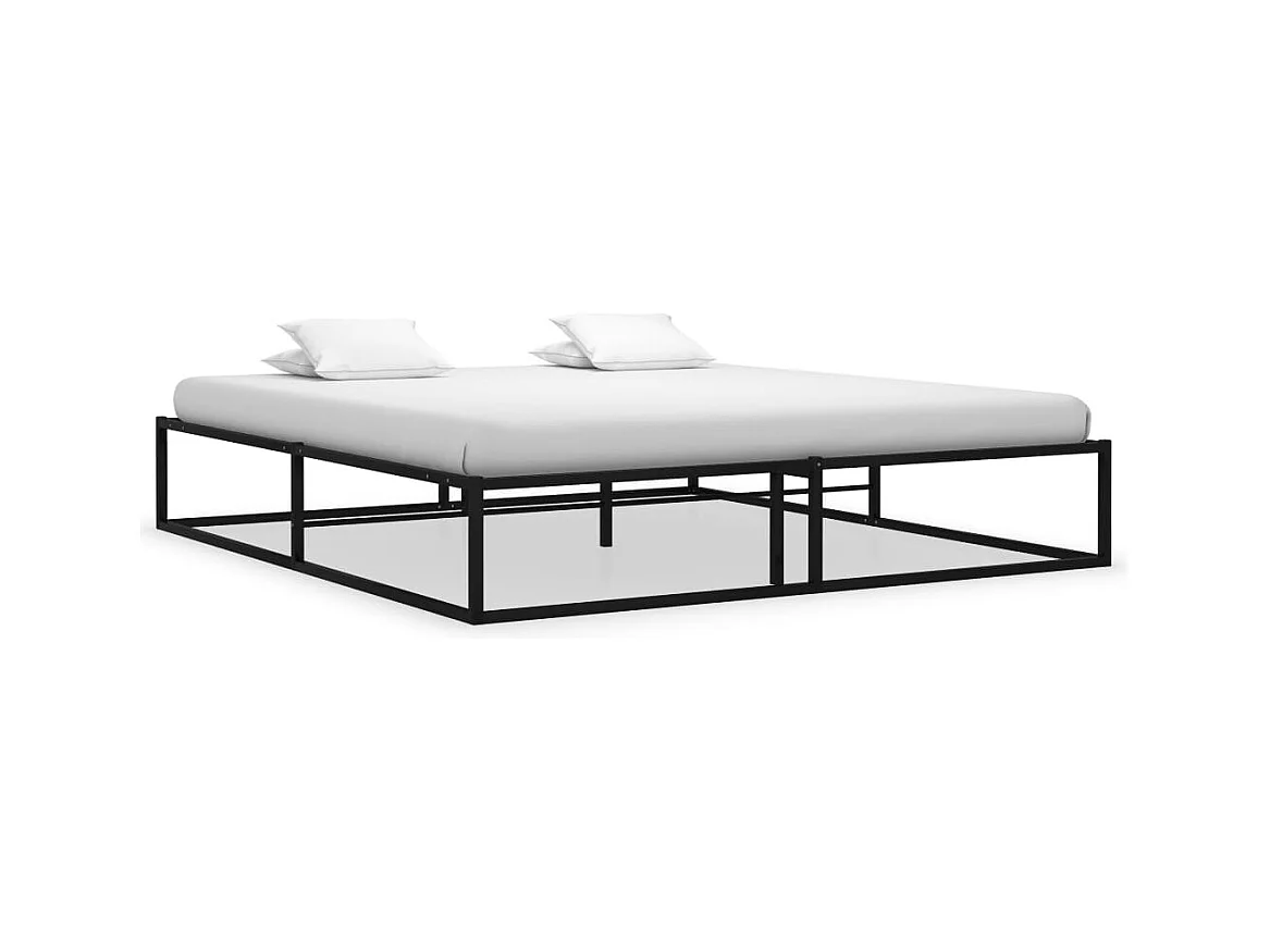 Bedframe metaal zwart 160x200 cm