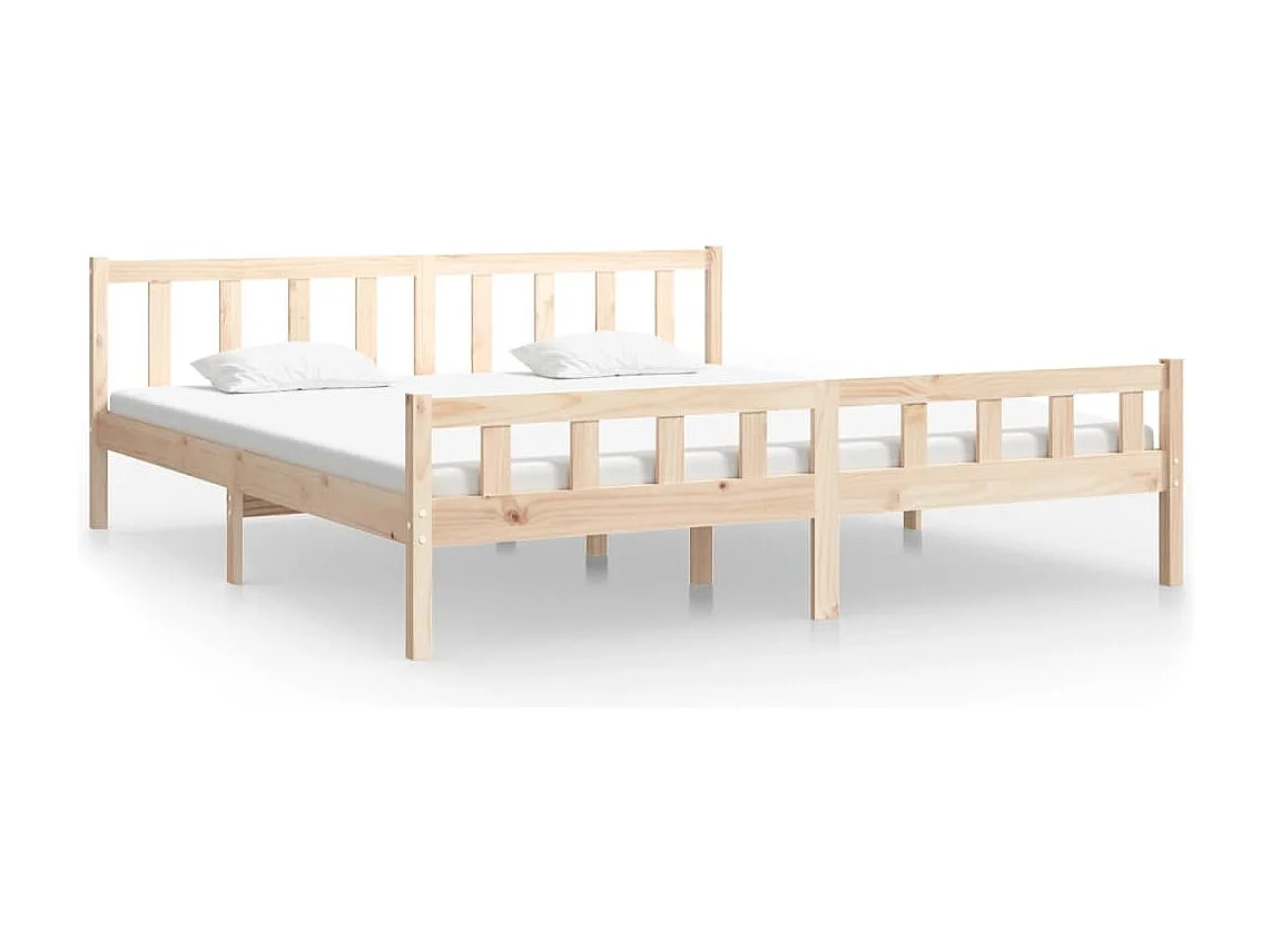 Estructura de cama de madera maciza 160x200 cm