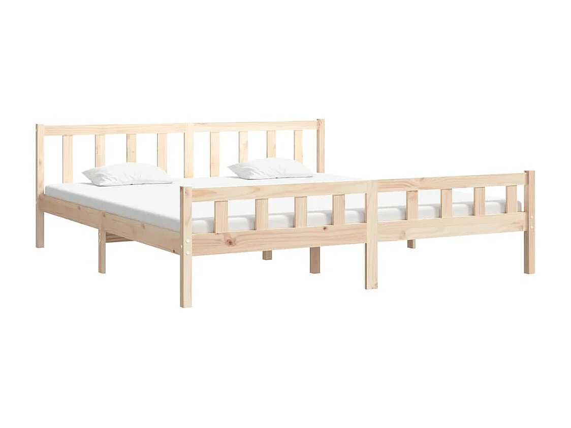 Estructura de cama de madera maciza 160x200 cm
