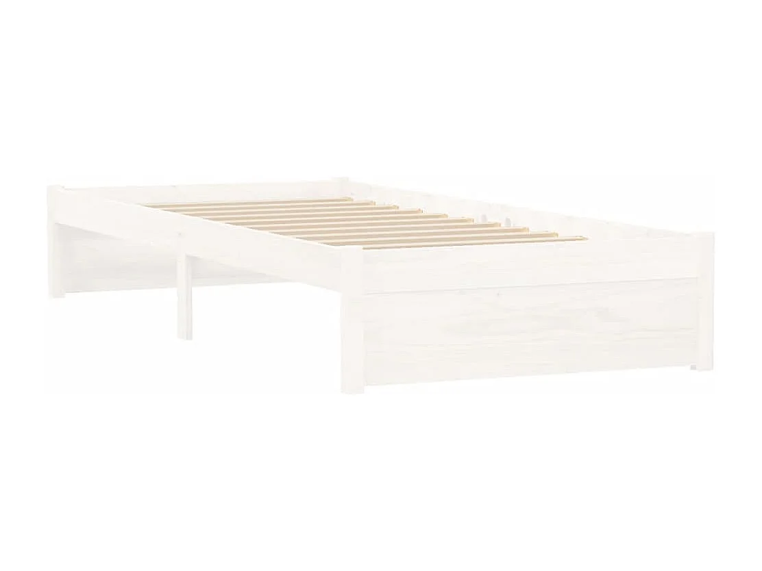 Estrutura cama pequena solteiro 75x190 cm madeira maciça branco