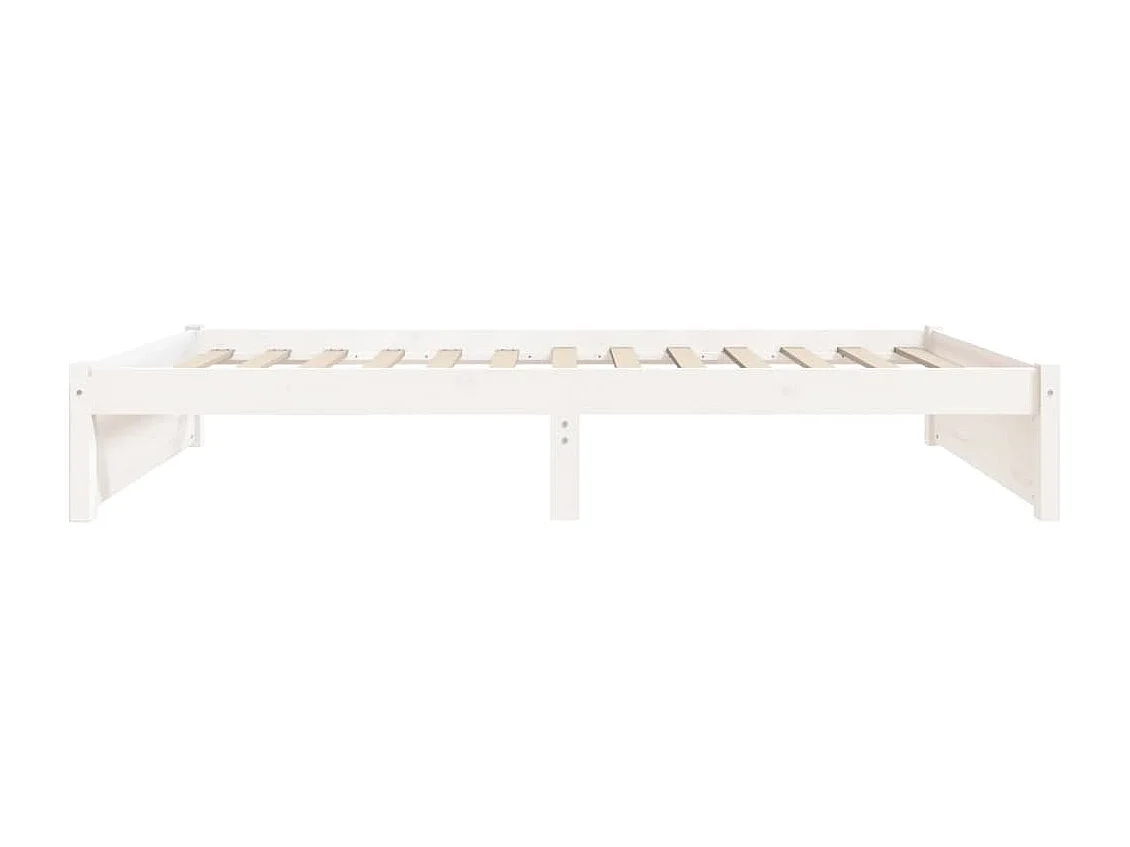 Estrutura cama pequena solteiro 75x190 cm madeira maciça branco