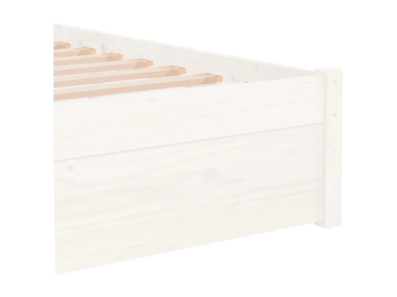Estrutura cama pequena solteiro 75x190 cm madeira maciça branco