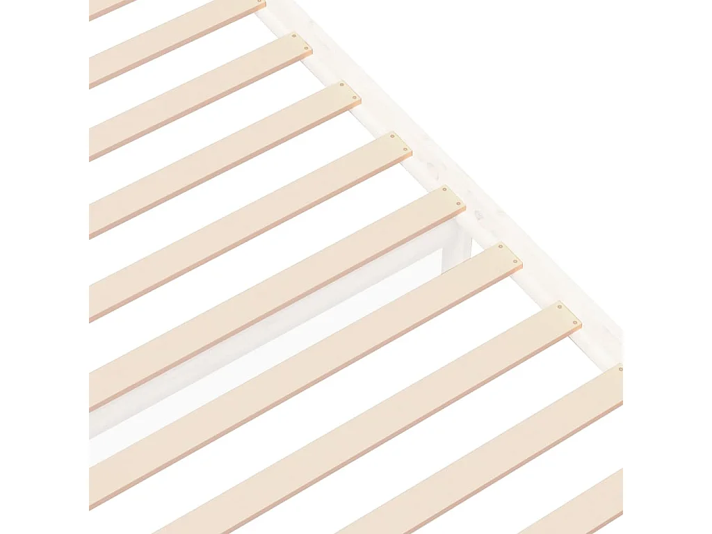 Estrutura cama pequena solteiro 75x190 cm madeira maciça branco