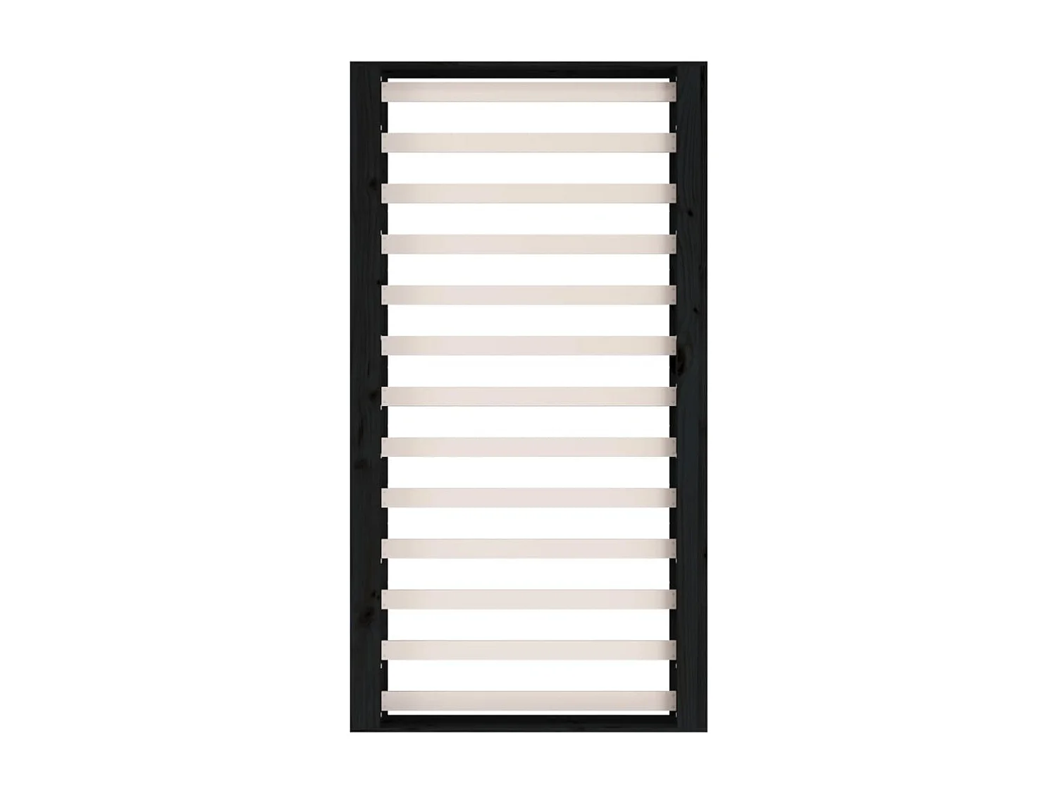 Cadre de lit Noir 90x200 cm Bois massif