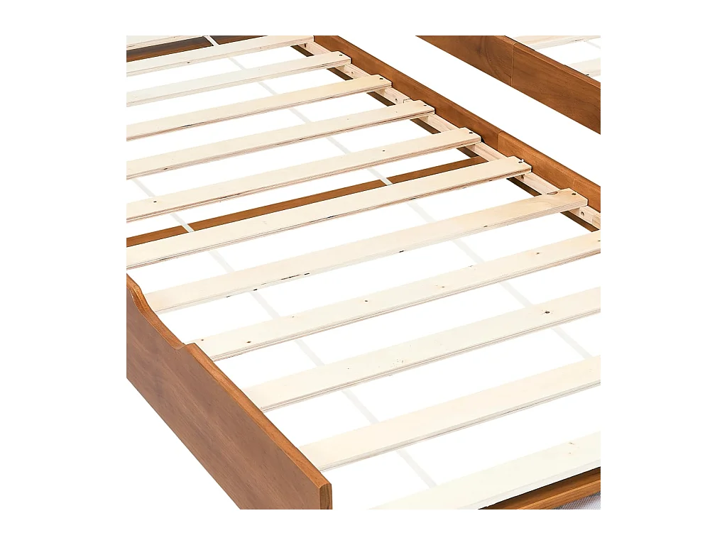 Cadre de lit extensible Marron miel Bois de pin 90x200 cm