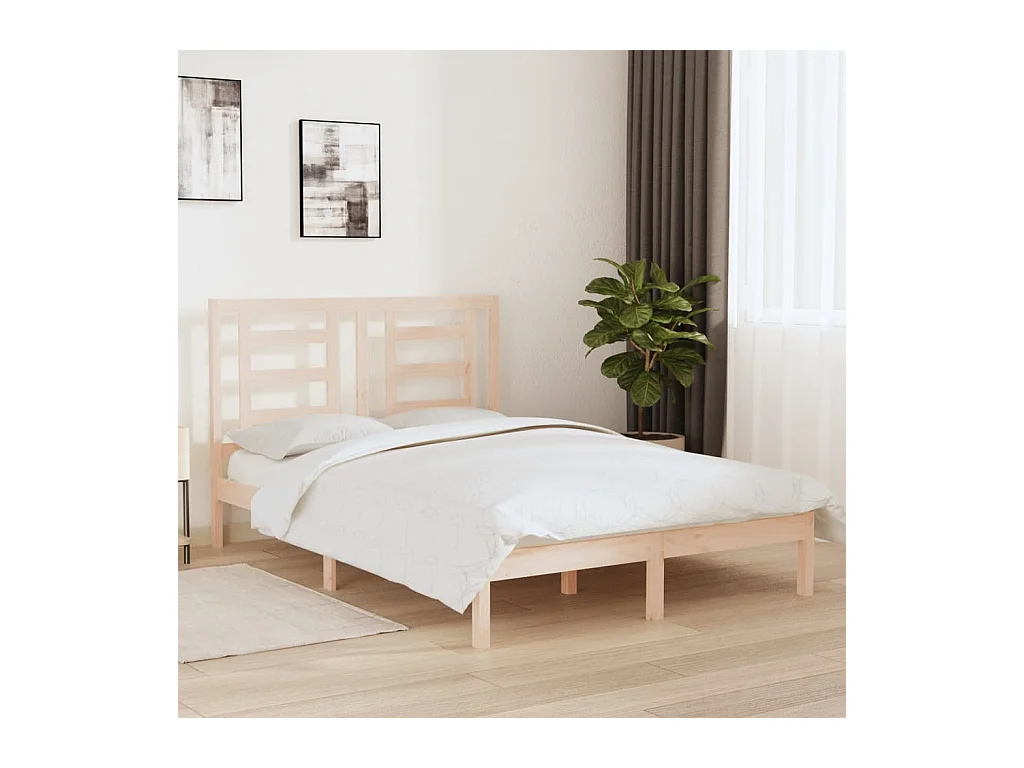 Cadre de lit Bois de pin massif 140x200 cm
