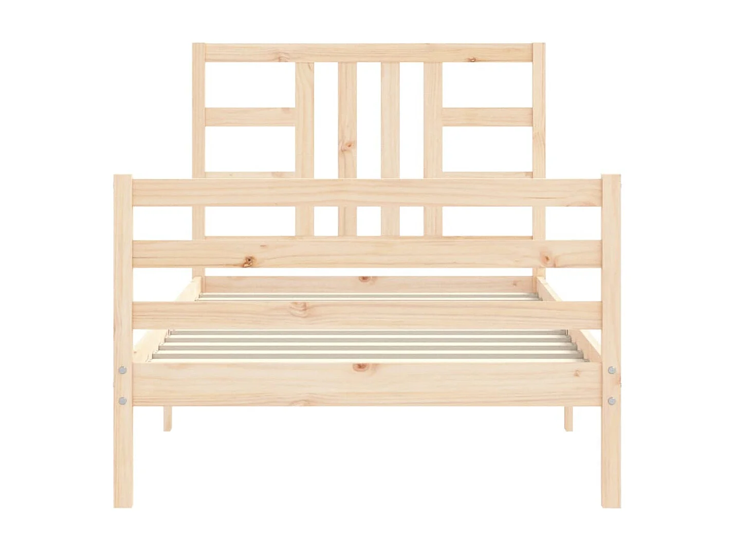 Cadre de lit avec tête de lit simple bois massif