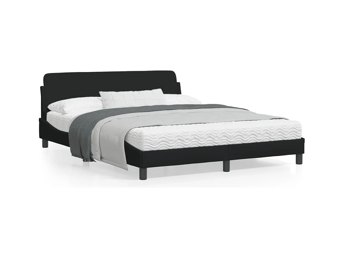 Bedframe "Dover" stof zwart 160x200 cm