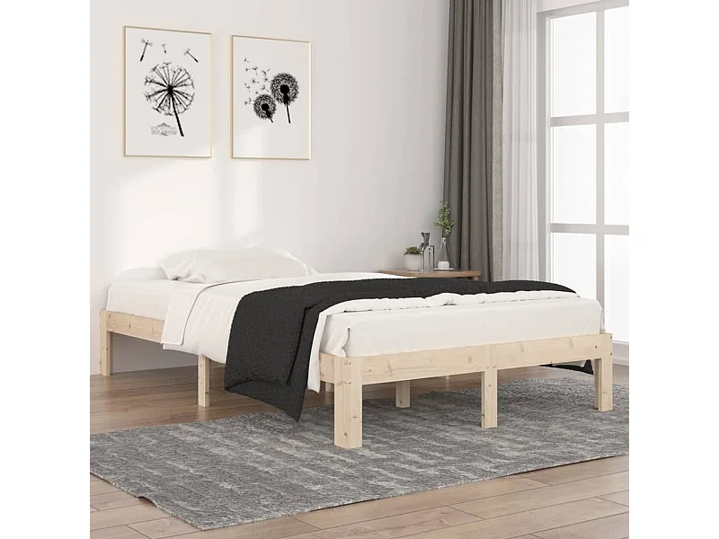 Estrutura de cama 120x200 cm pinho maciço