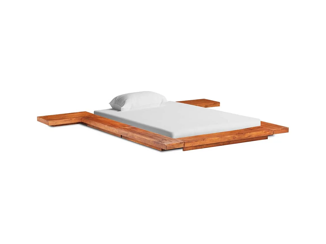 Cadre de lit Futon japonais Bois d'acacia massif 100x200 cm