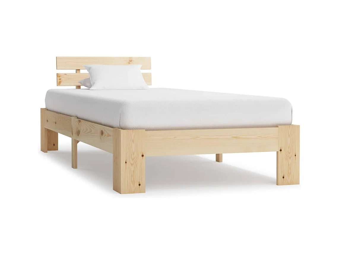 Cadre de lit Bois de pin massif 90 x 200 cm