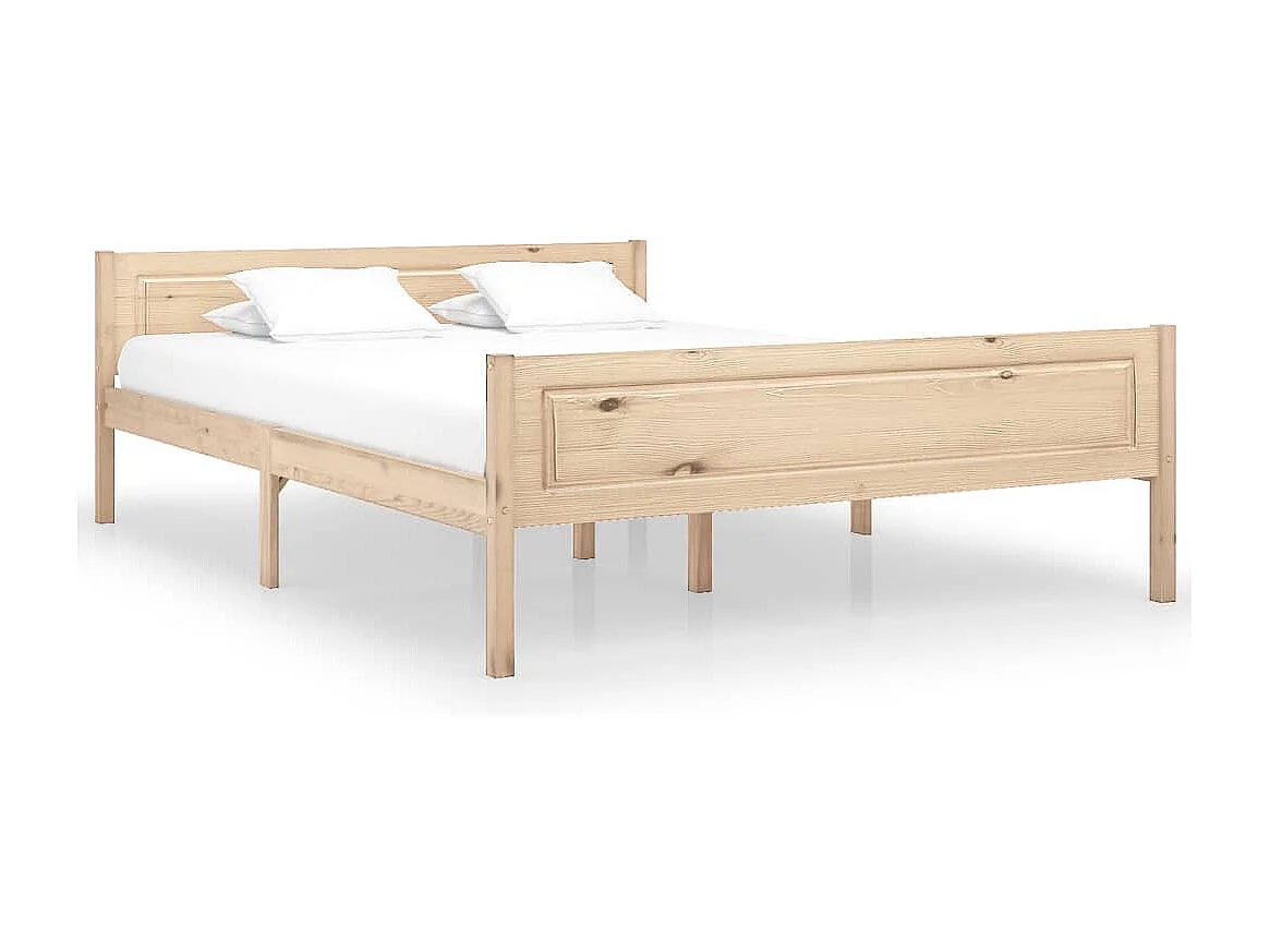 Cadre de lit Bois de pin massif 160x200 cm