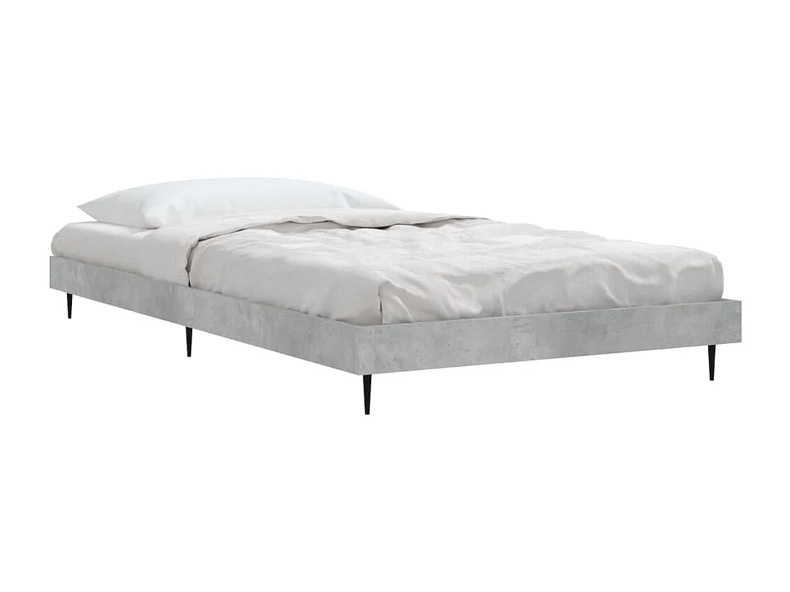 Estrutura de cama 100x200 cm derivados de madeira cinza sonoma