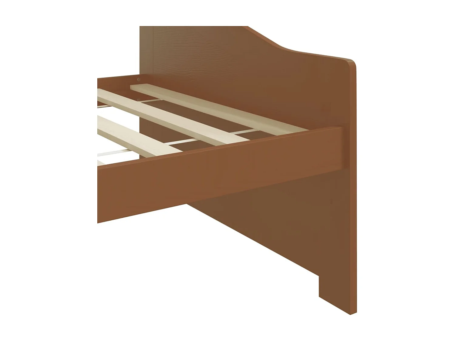 Sofá-cama de 3 lugares 90x200 cm pinho maciço castanho mel