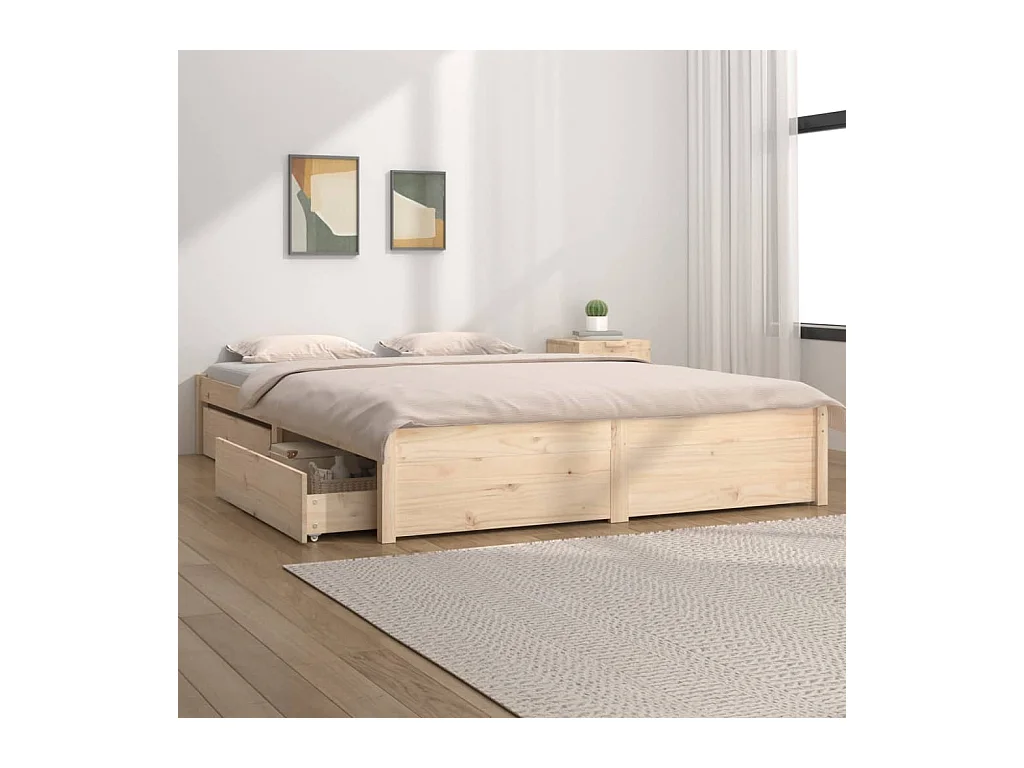 Estructura de cama con cajones 180x200 cm