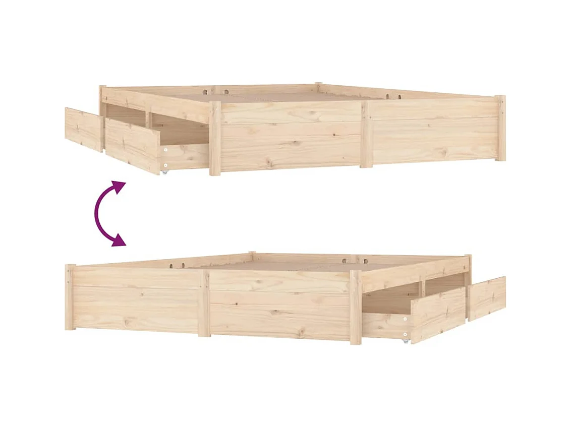 Estructura de cama con cajones 180x200 cm