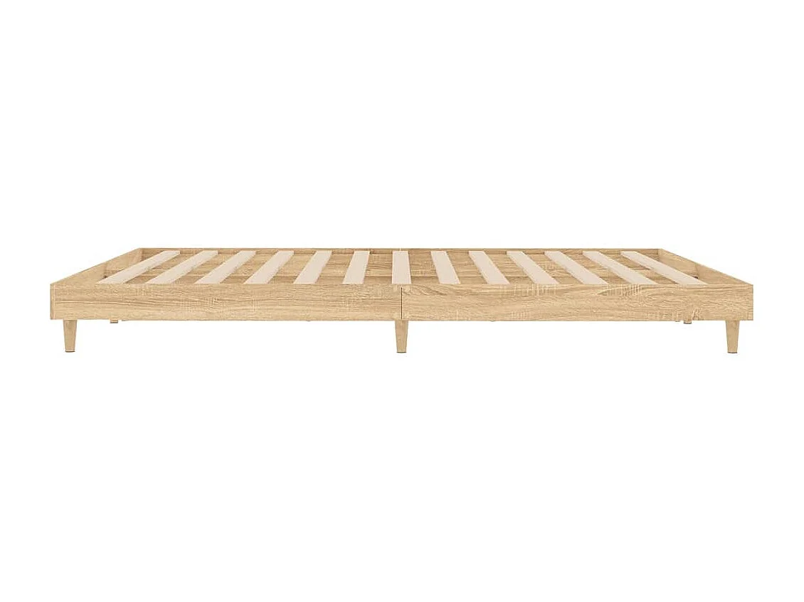 Estructura de cama madera contrachapada roble Sonoma 160x200 cm