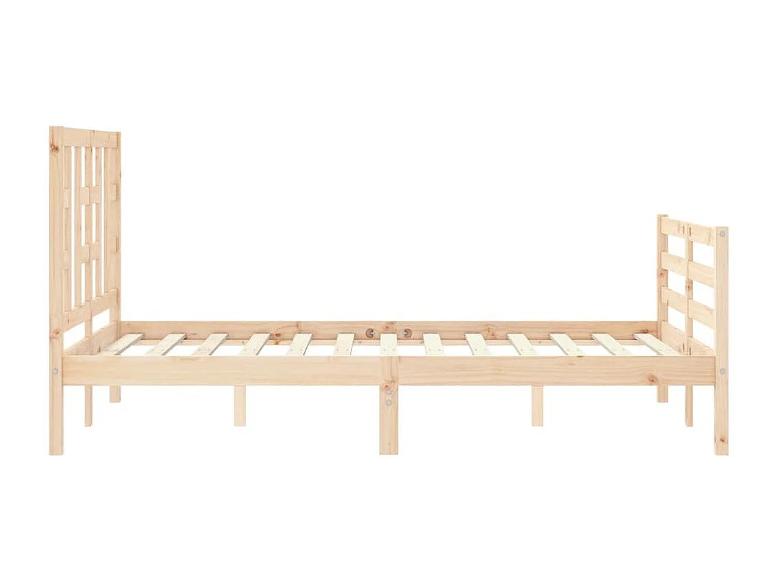 Estrutura de cama de casal c/ cabeceira madeira maciça