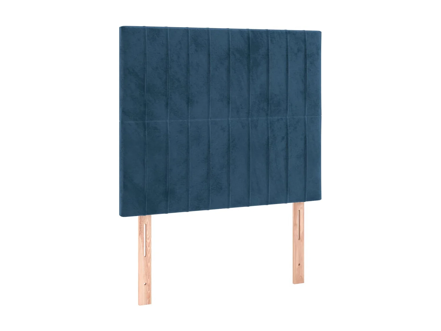 Cama box spring con colchón terciopelo azul oscuro 80x200 cm