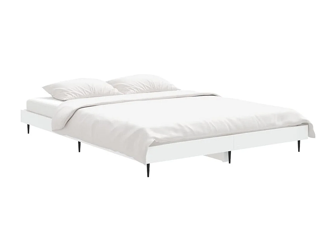 Estrutura de cama 140x190 cm derivados de madeira branco
