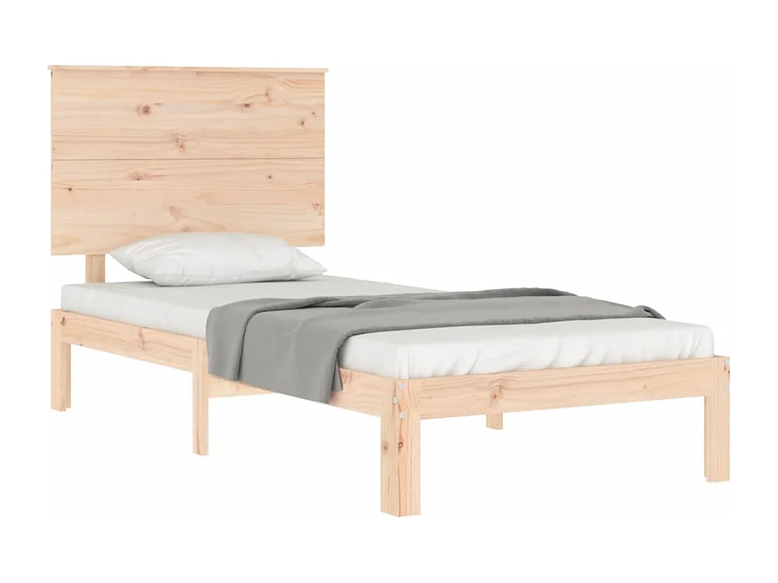 Cadre de lit et tête de lit 100x200 cm bois massif