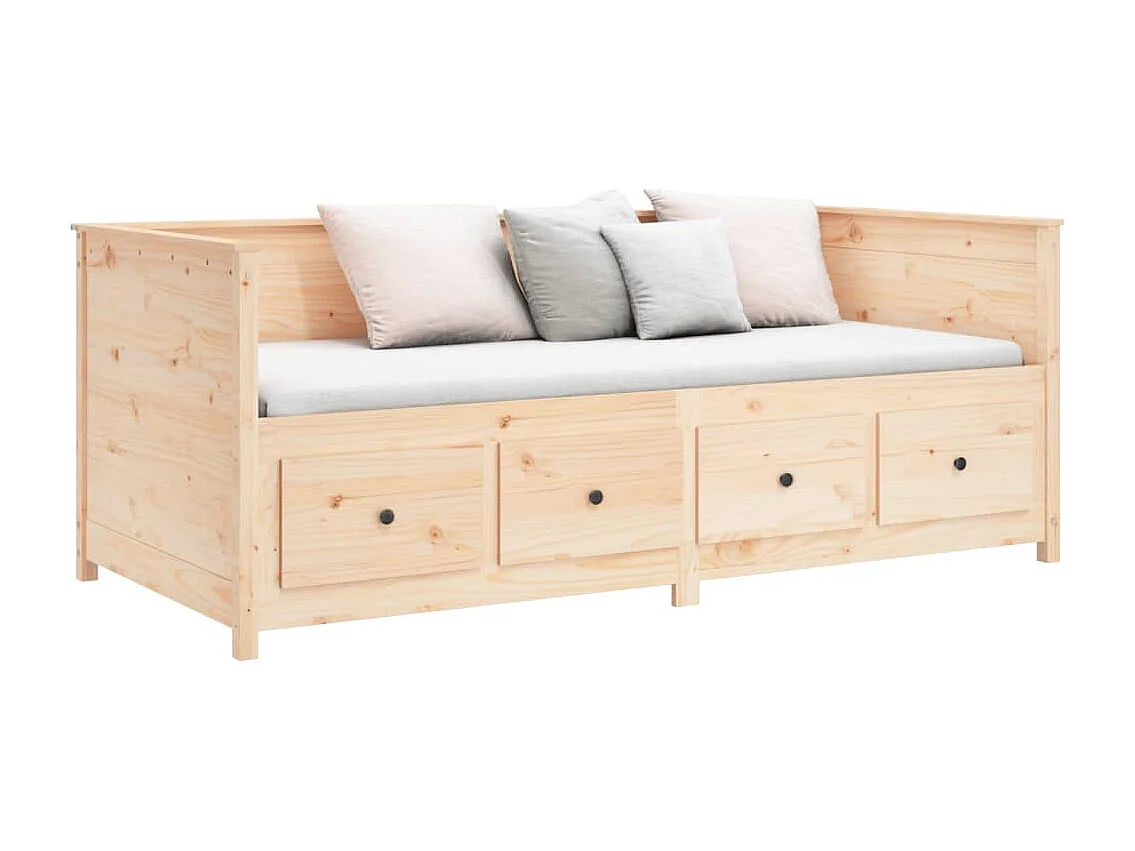 Sofá cama madera maciza de pino 90x200 cm