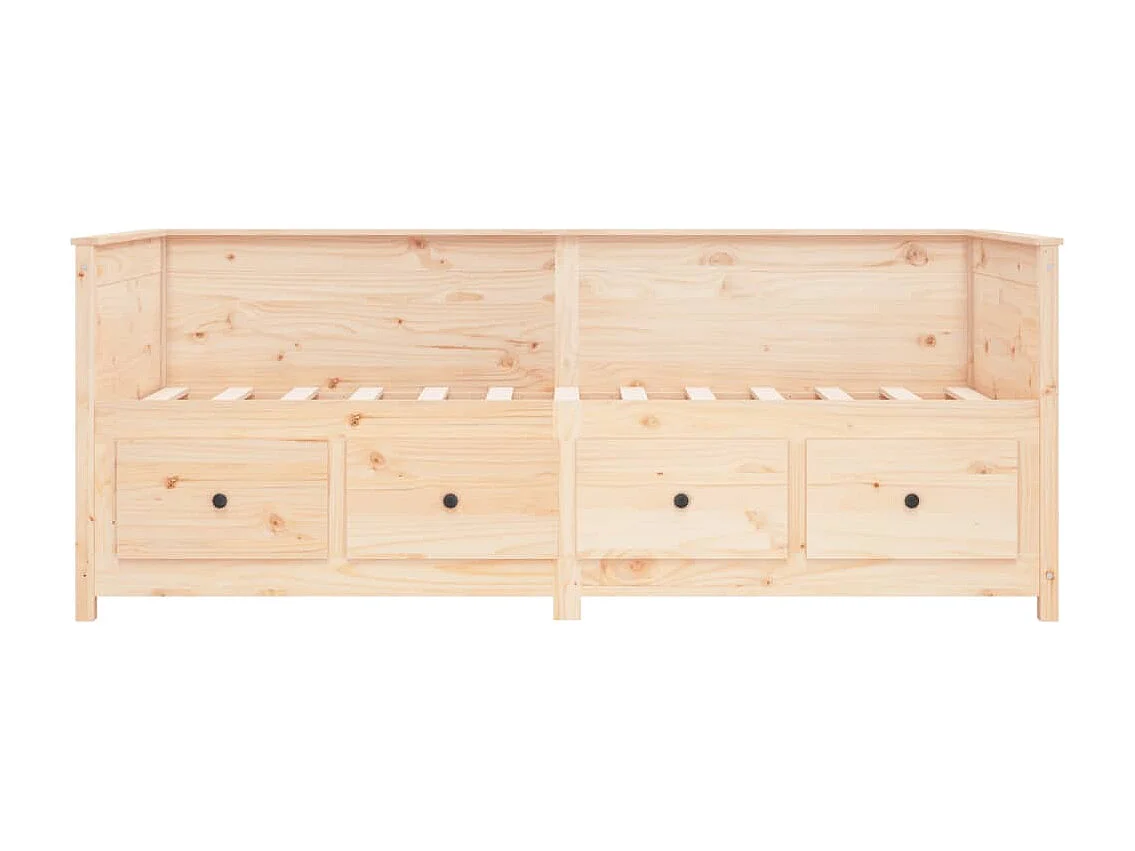 Sofá cama madera maciza de pino 90x200 cm