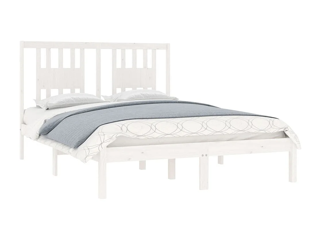 Estructura de cama madera maciza de pino blanco 120x200 cm