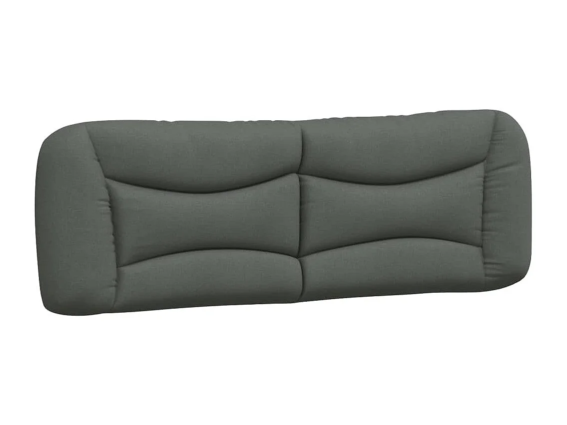 Cadre de lit avec tête de lit Gris foncé 160 x 200 cm Tissu