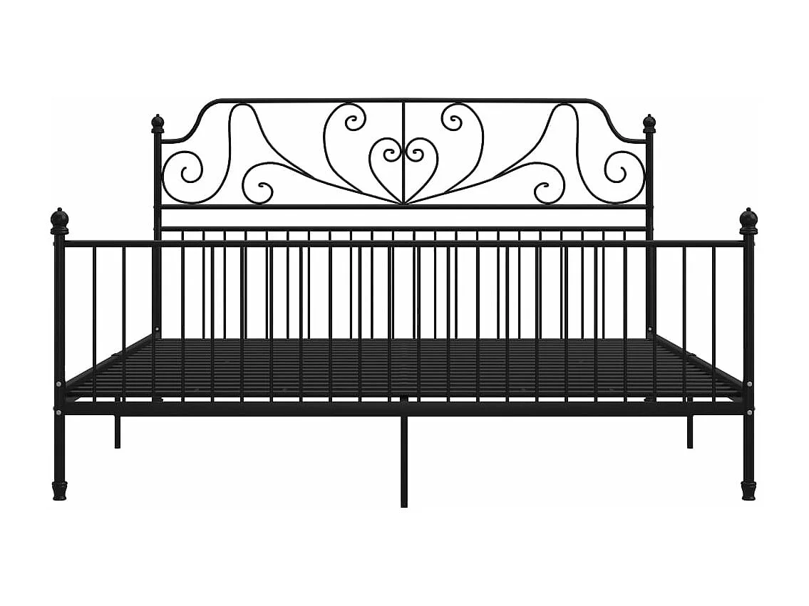 Estructura de cama de metal negra 180x200 cm