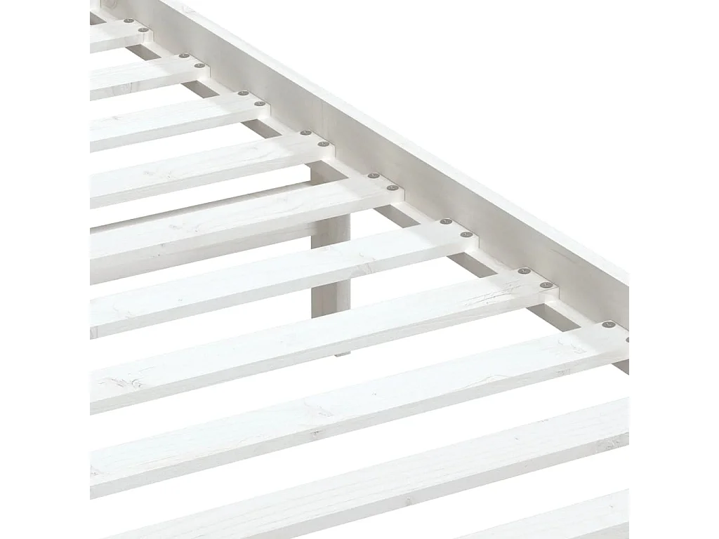 Estructura de cama madera maciza de pino blanco 100x200 cm