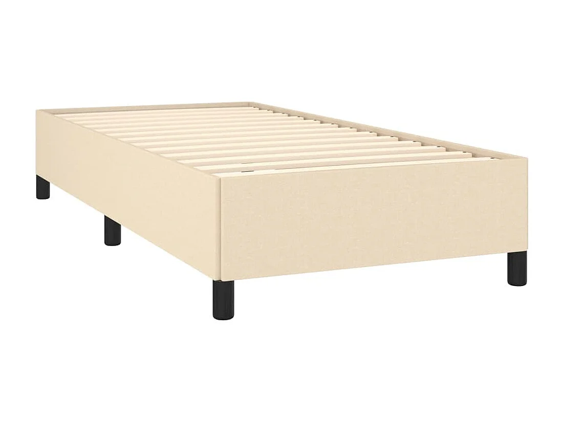 Lit à sommier tapissier avec matelas Crème 80x200 cm Tissu