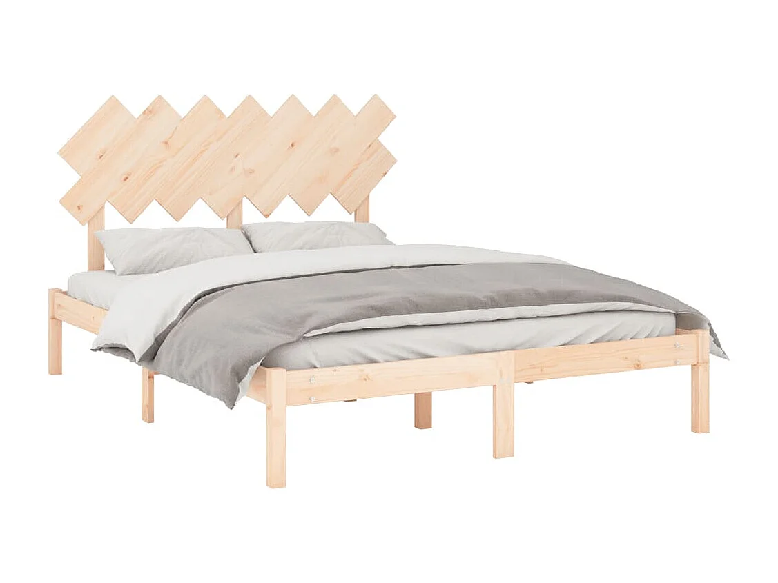 Estrutura de cama king 150x200 cm madeira maciça