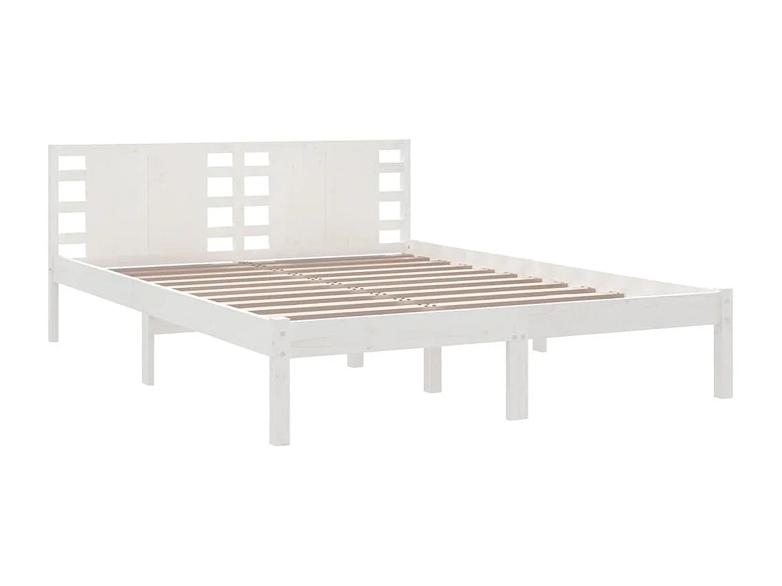 Estrutura de cama 120x200 cm pinho maciço branco