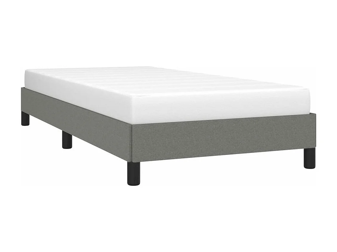 Estrutura de cama 90x200 cm tecido cinzento-escuro