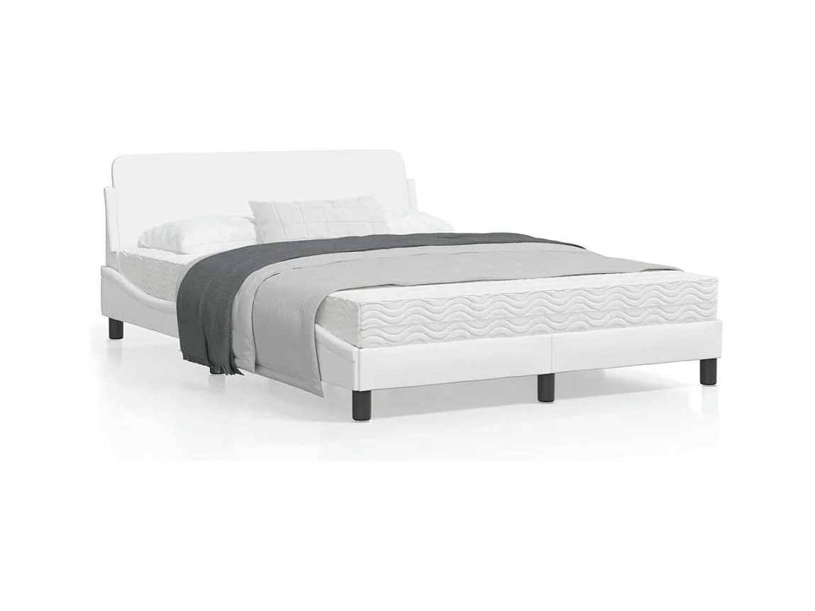 Bedframe "Dover" kunstleer wit 140x190 cm