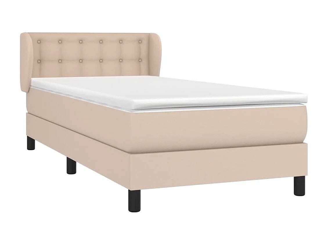 Lit à sommier tapissier avec matelas Cappuccino 100x200 cm