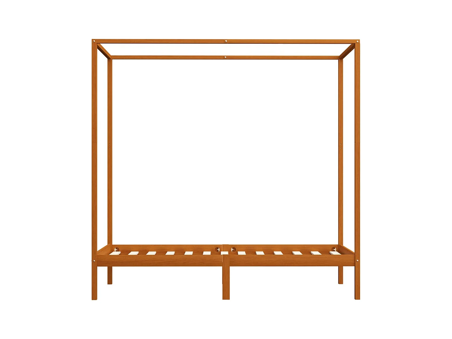 Cadre de lit à baldaquin Marron miel Pin massif 90x200 cm