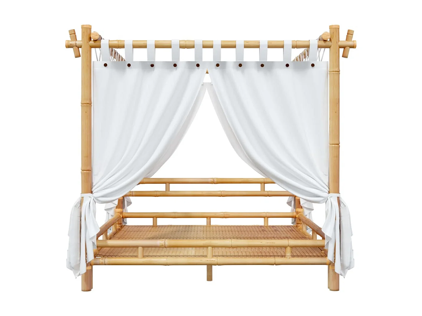 Lit à baldaquin 180x200 cm Bambou