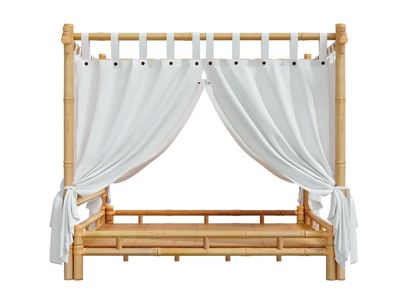 Lit à baldaquin 180x200 cm Bambou