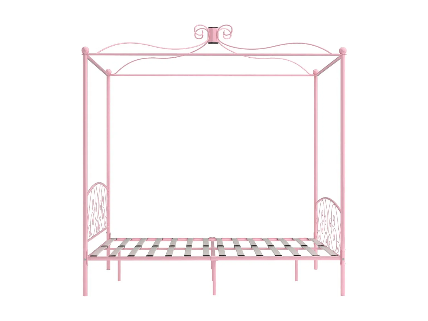 Hemelbedframe metaal roze 160x200 cm