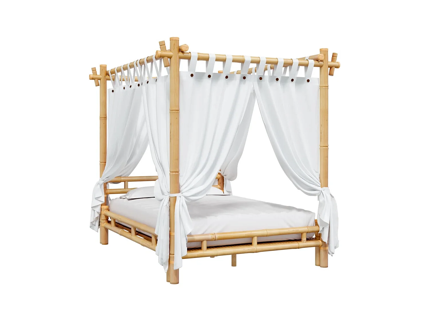 Hemelbed 140x200 cm bamboe