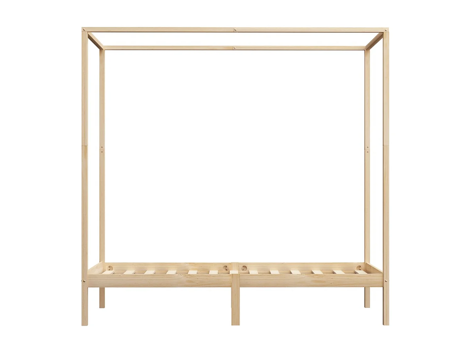 Estructura de cama con dosel madera maciza de pino 100x200 cm