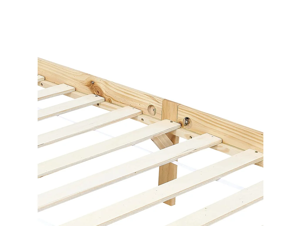 Estructura de cama con dosel madera maciza de pino 100x200 cm