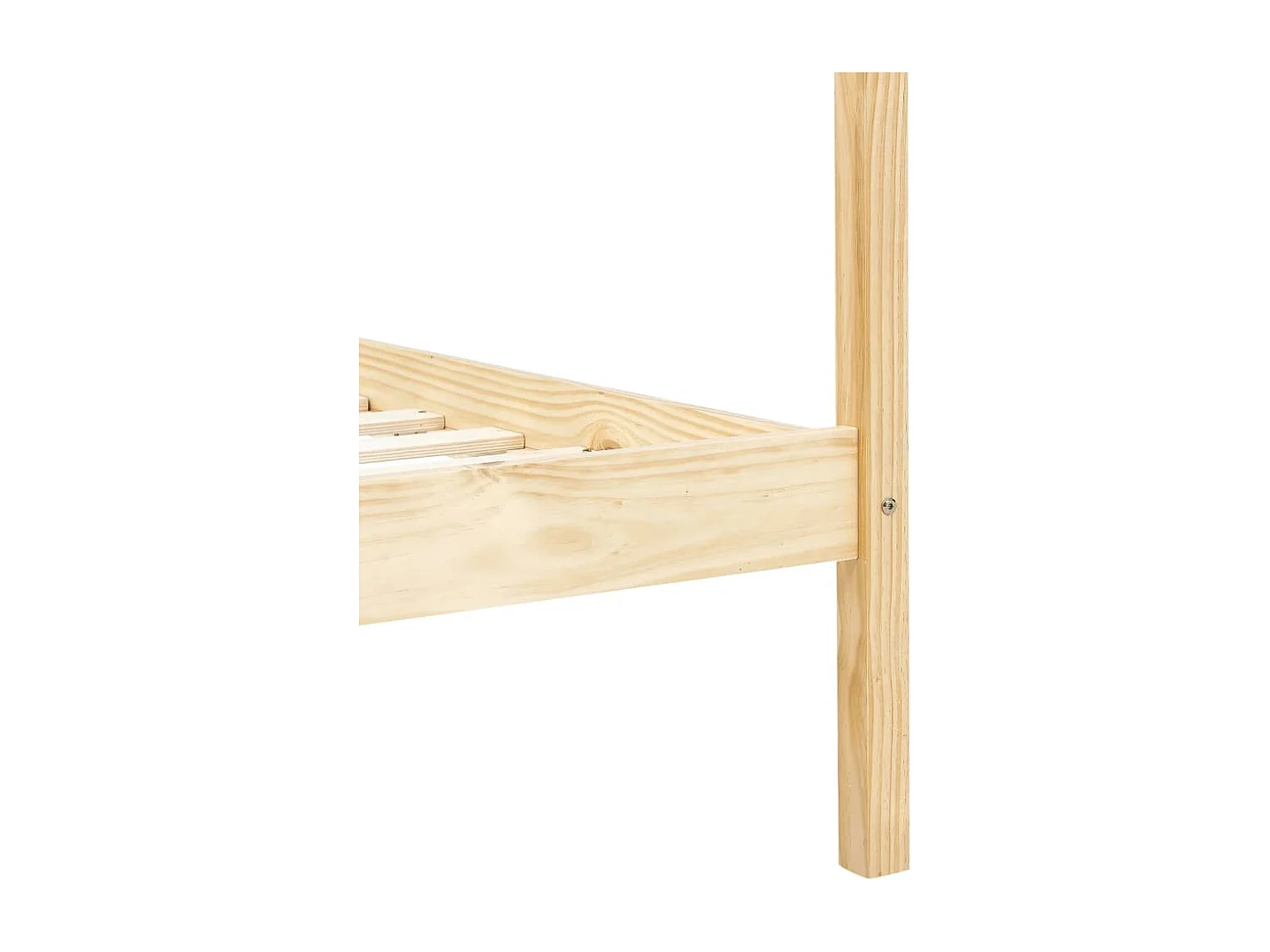 Estructura de cama con dosel madera maciza de pino 100x200 cm