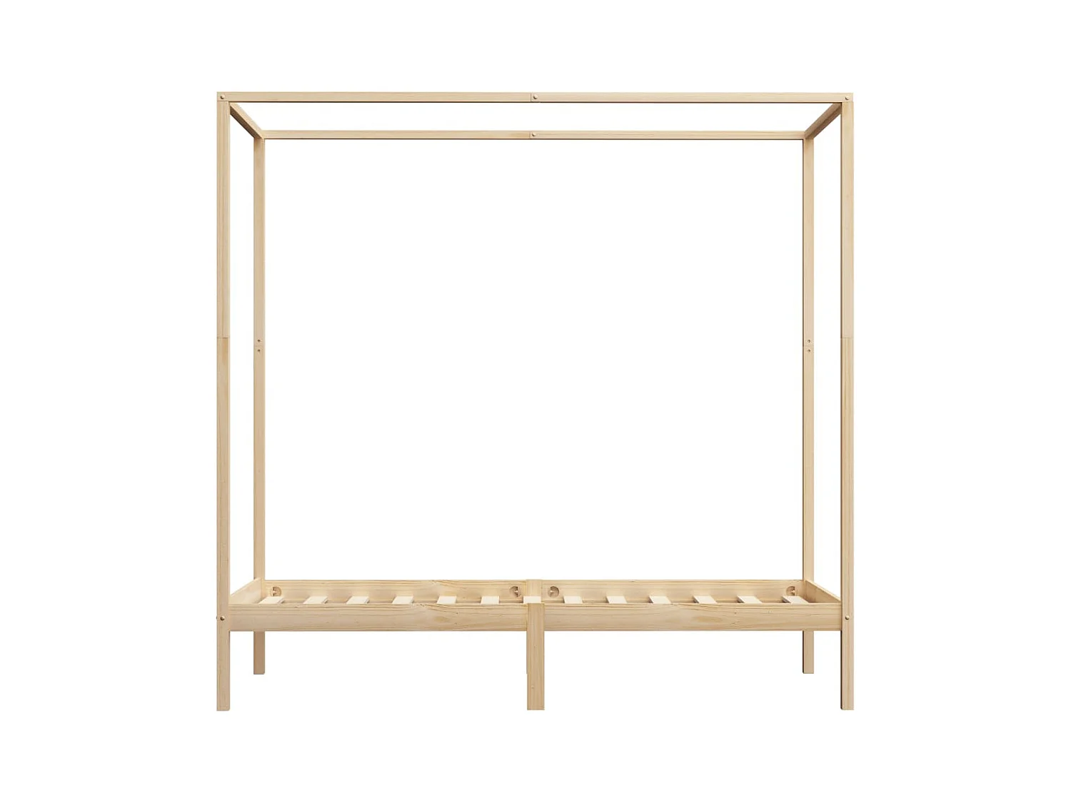 Cadre de lit à baldaquin Bois de pin massif 100 x 200 cm