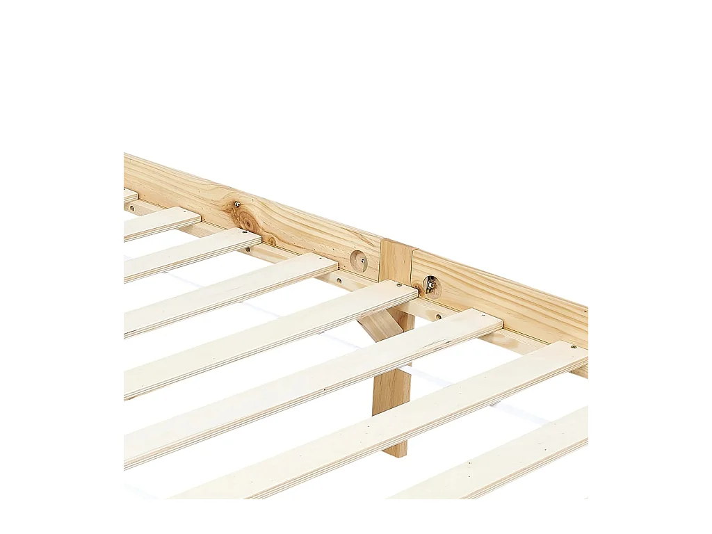 Cadre de lit à baldaquin Bois de pin massif 100 x 200 cm