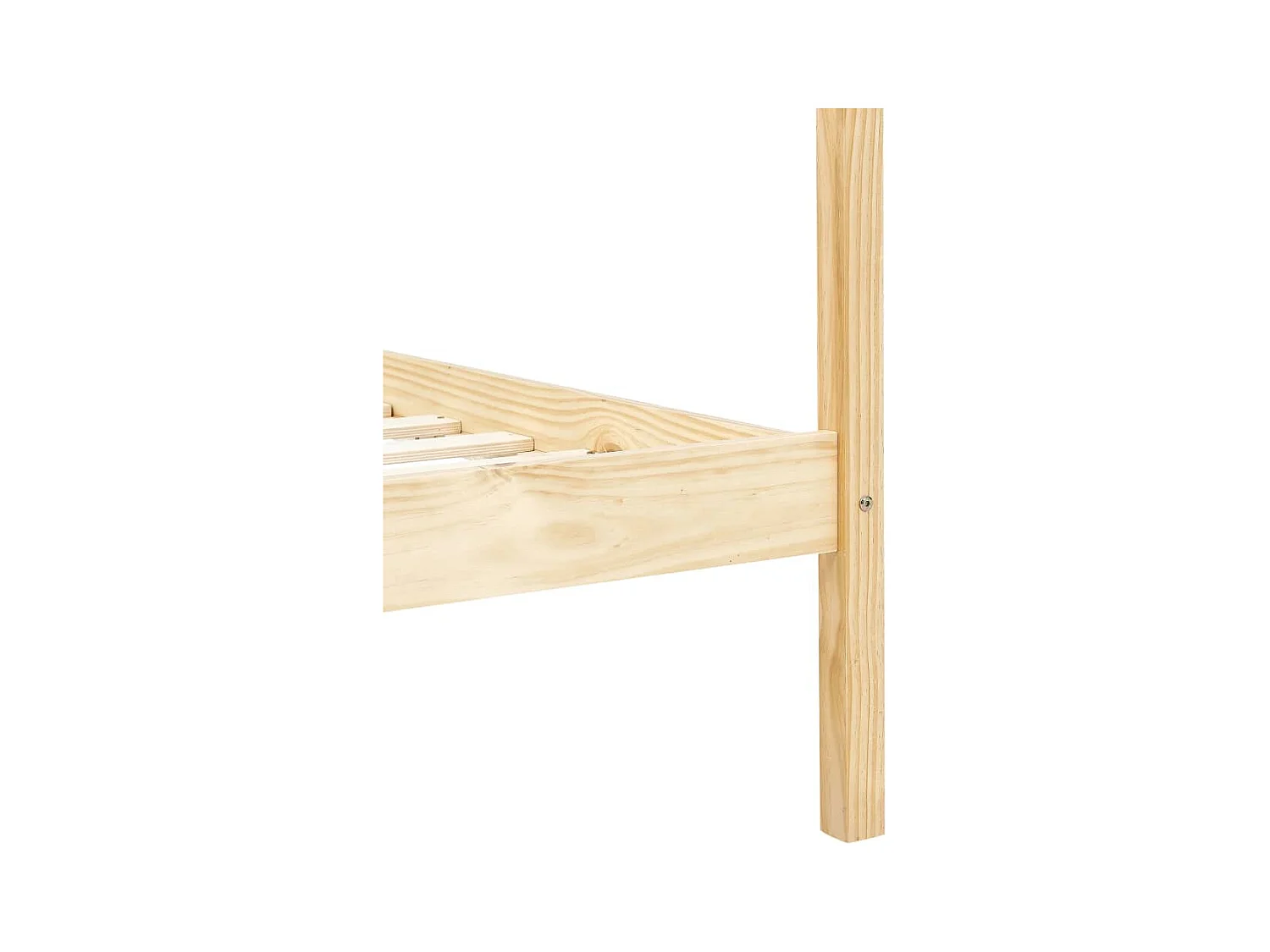 Cadre de lit à baldaquin Bois de pin massif 100 x 200 cm