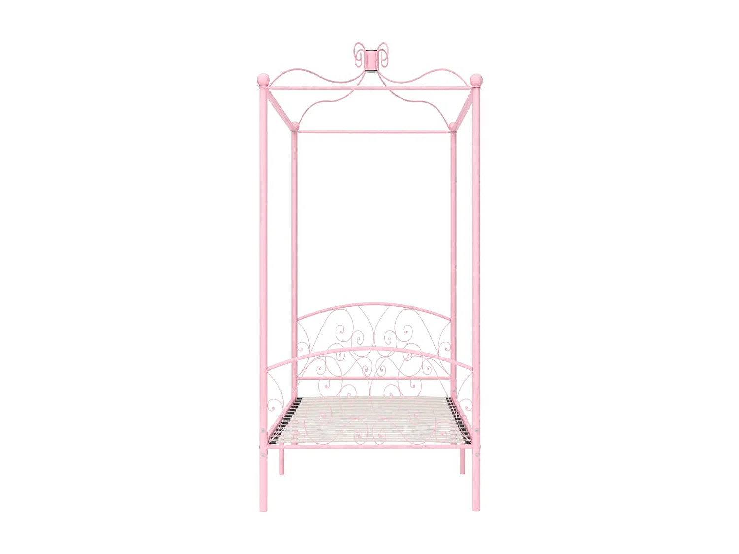 Hemelbedframe metaal roze 100x200 cm