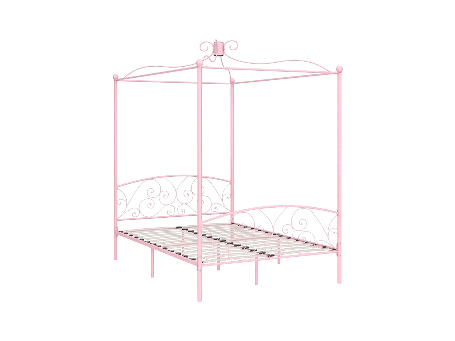 Hemelbedframe metaal roze 140x200 cm